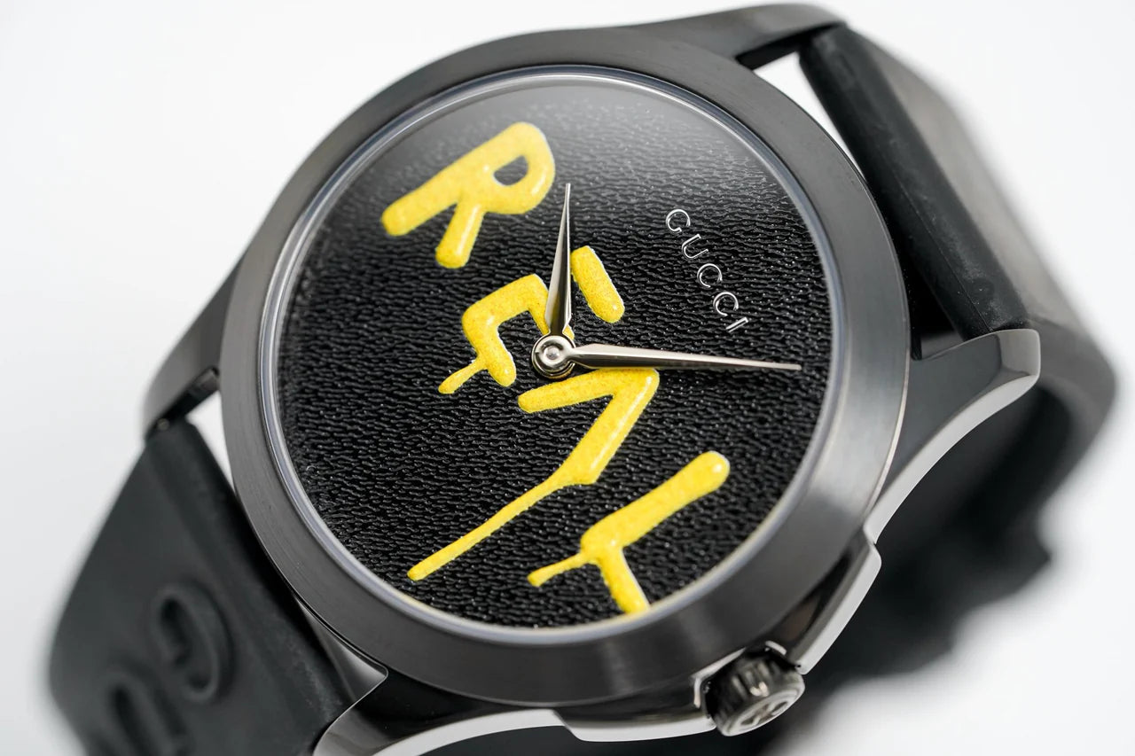 Women’s Gucci YA1264017 38MM Black PVD Steel & Silicone Watch