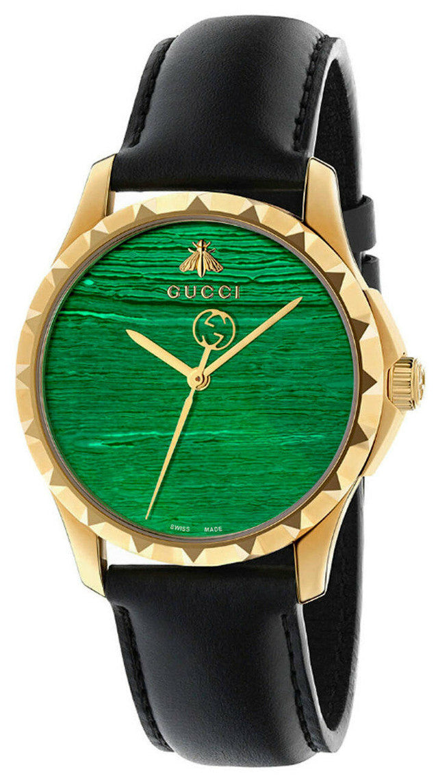 Unisex Gucci G-Timeless YA126463 Green Dial Leather Watch