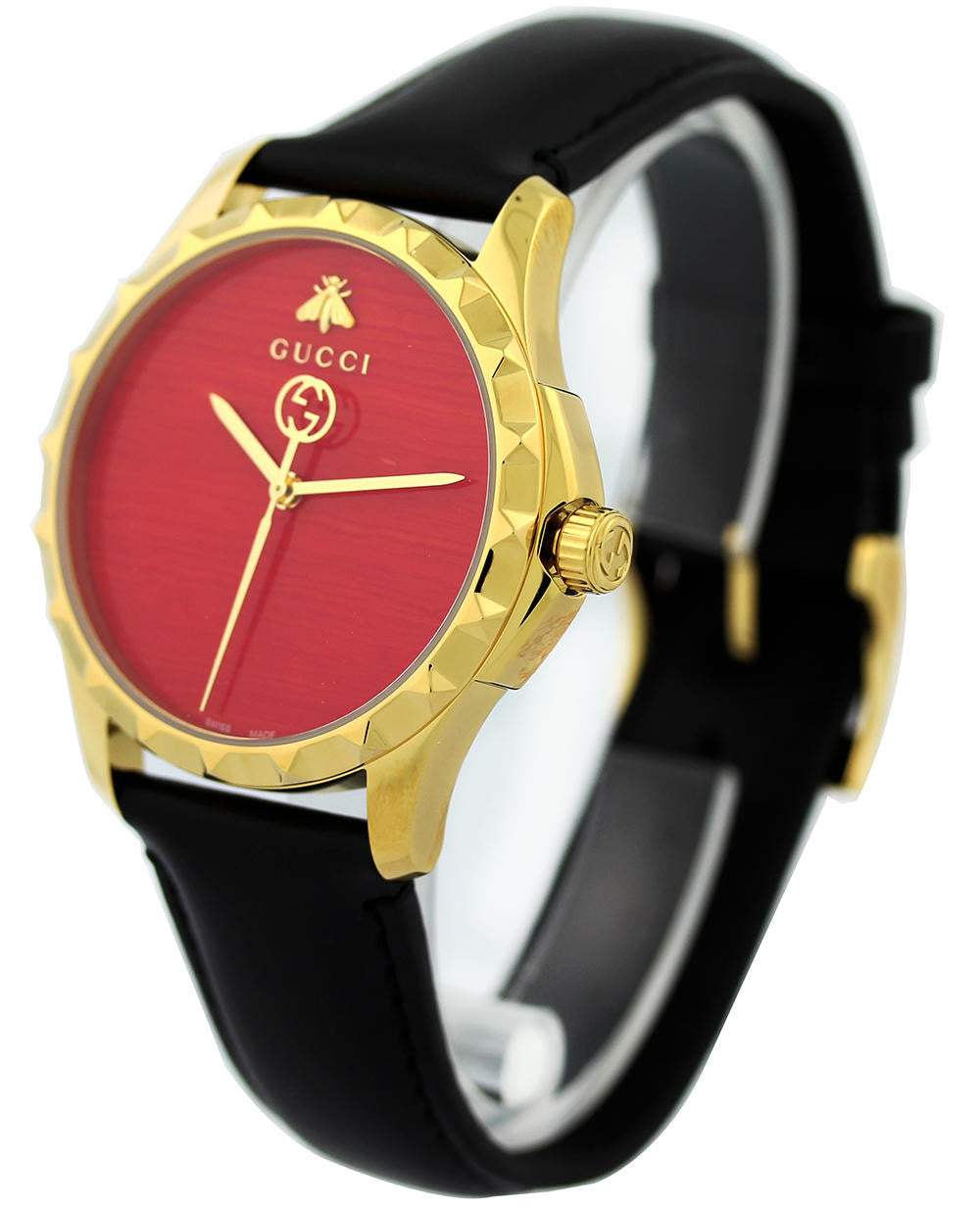 Unisex Gucci G-Timeless YA126464 Red Dial Leather Watch