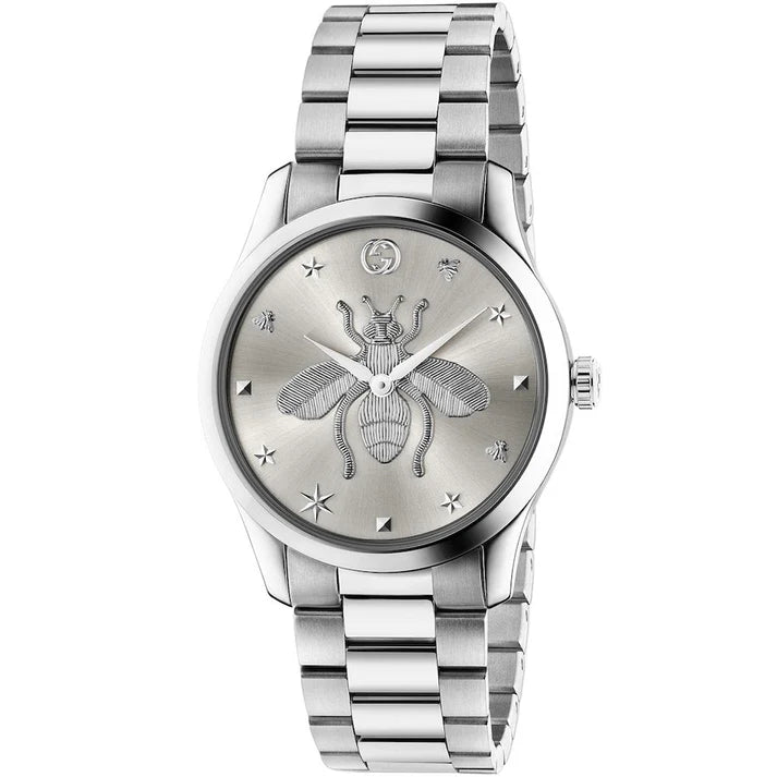 Unisex Gucci G-Timeless YA1264126 38mm Silver Dial Watch