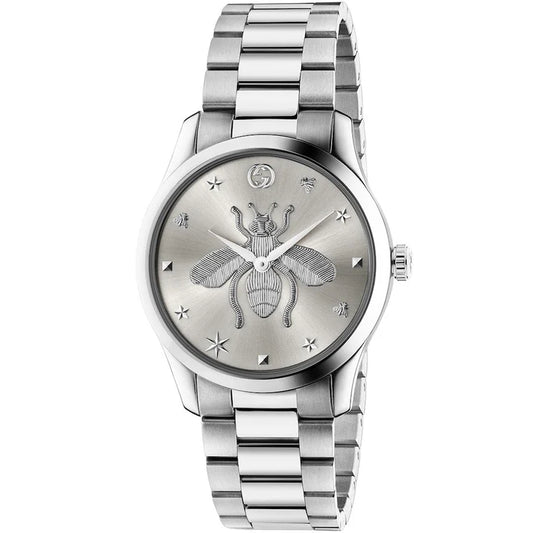 Unisex Gucci G-Timeless YA1264126 38mm Silver Dial Watch