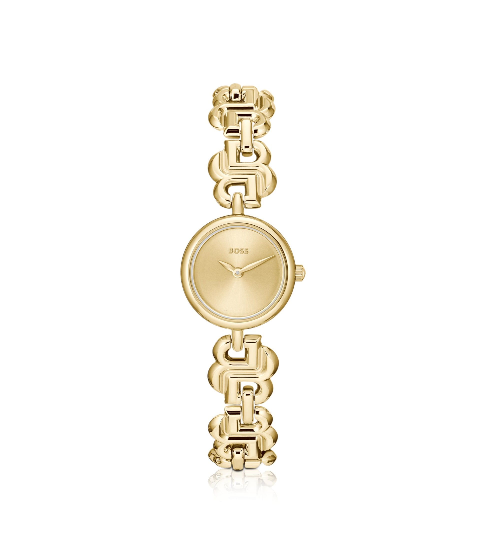 DOUBLE B DRESSY Gold-tone watch with monogram bracelet