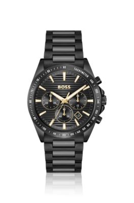 Strike Black-plated watch with tonal H-link bracelet