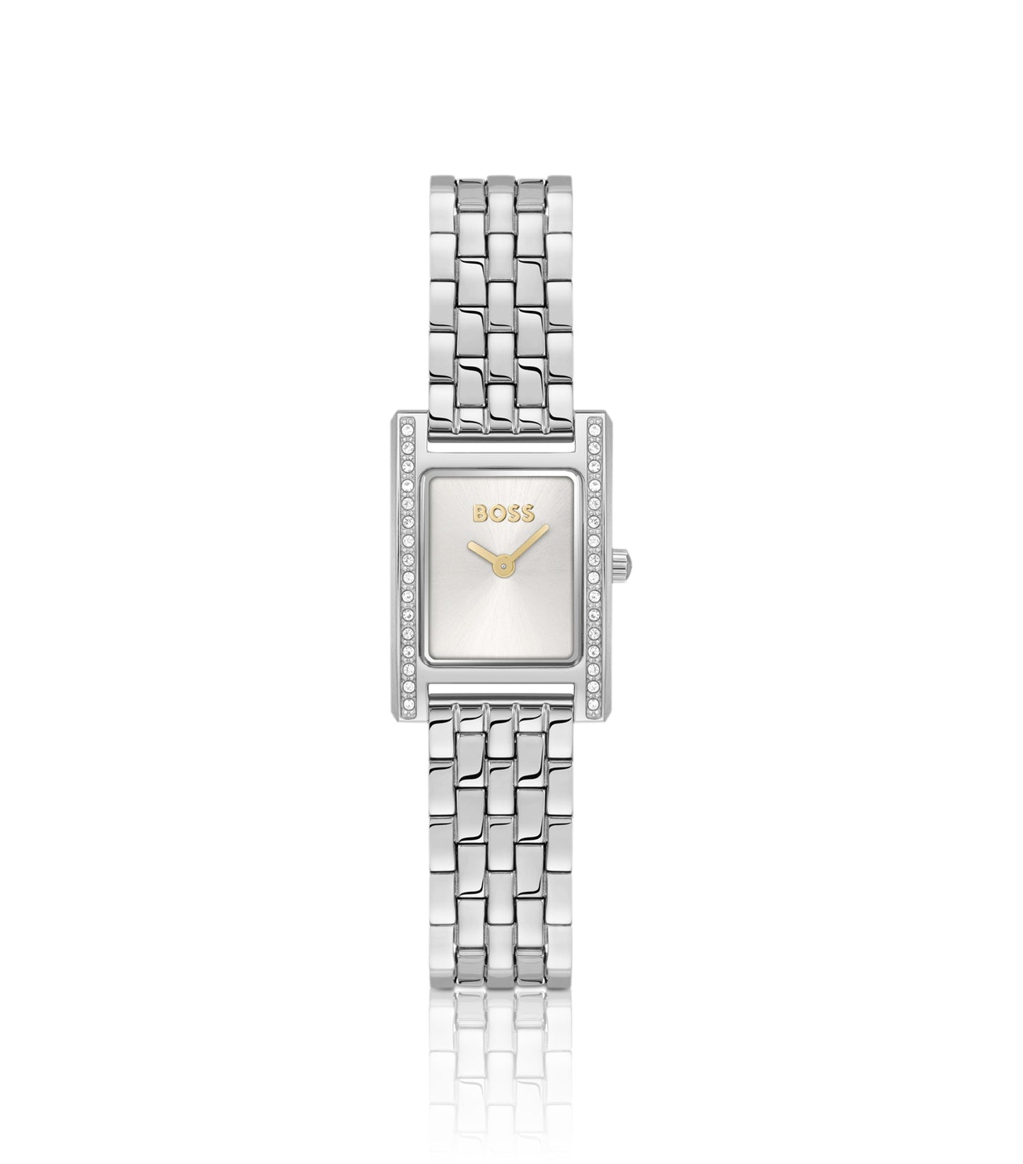LUCY PRECIOUS Crystal-embellished silver-tone watch with silver-white dial