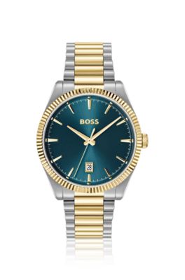 Cheswick two-tone watch with fluted bezel