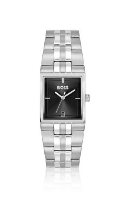 Strivo stainless-steel watch with stripe detail