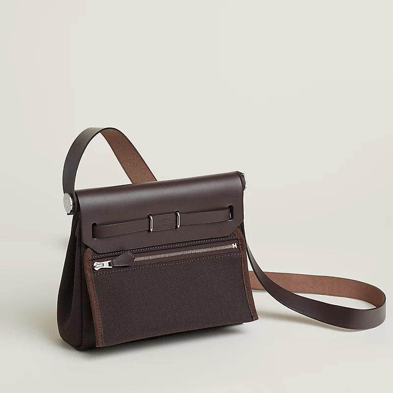 Hermes bag Zip 20 Bag – Militaire Canvas & Hunter Cowhide - Zeuskicks