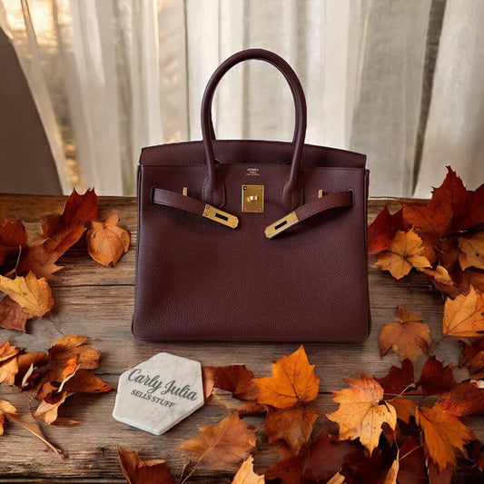 Hermès Birkin 30 – Rouge H / Bordeaux Epsom Leather with Gold Hardware