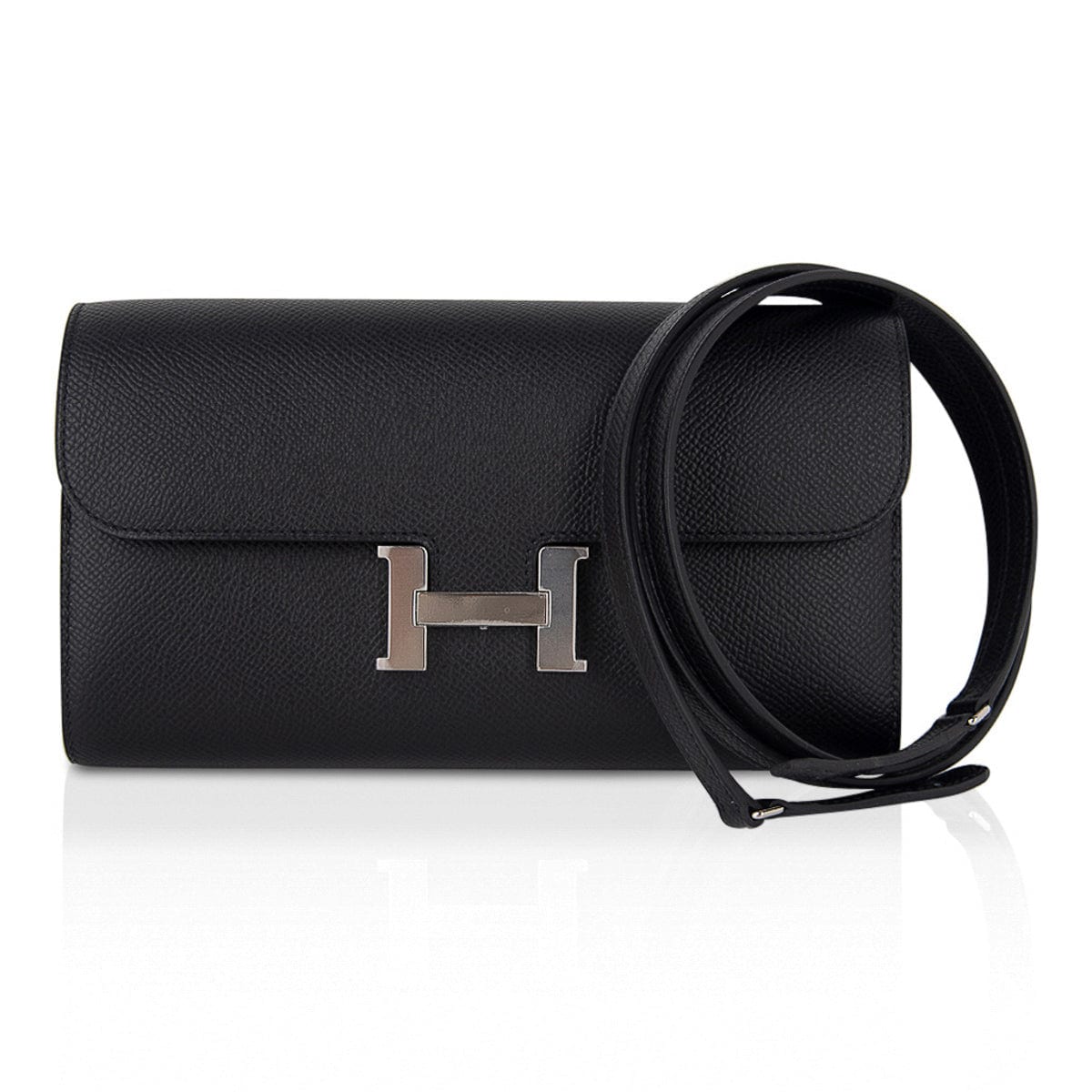 Hermès Constance Long To Go Wallet – Black Epsom with Palladium Hardware