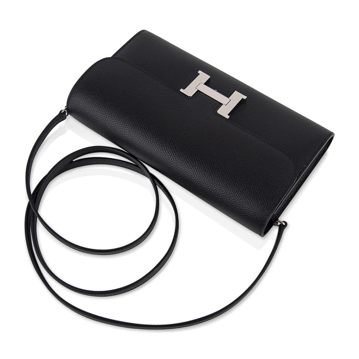 Hermès Constance Long To Go Wallet – Black Epsom with Palladium Hardware