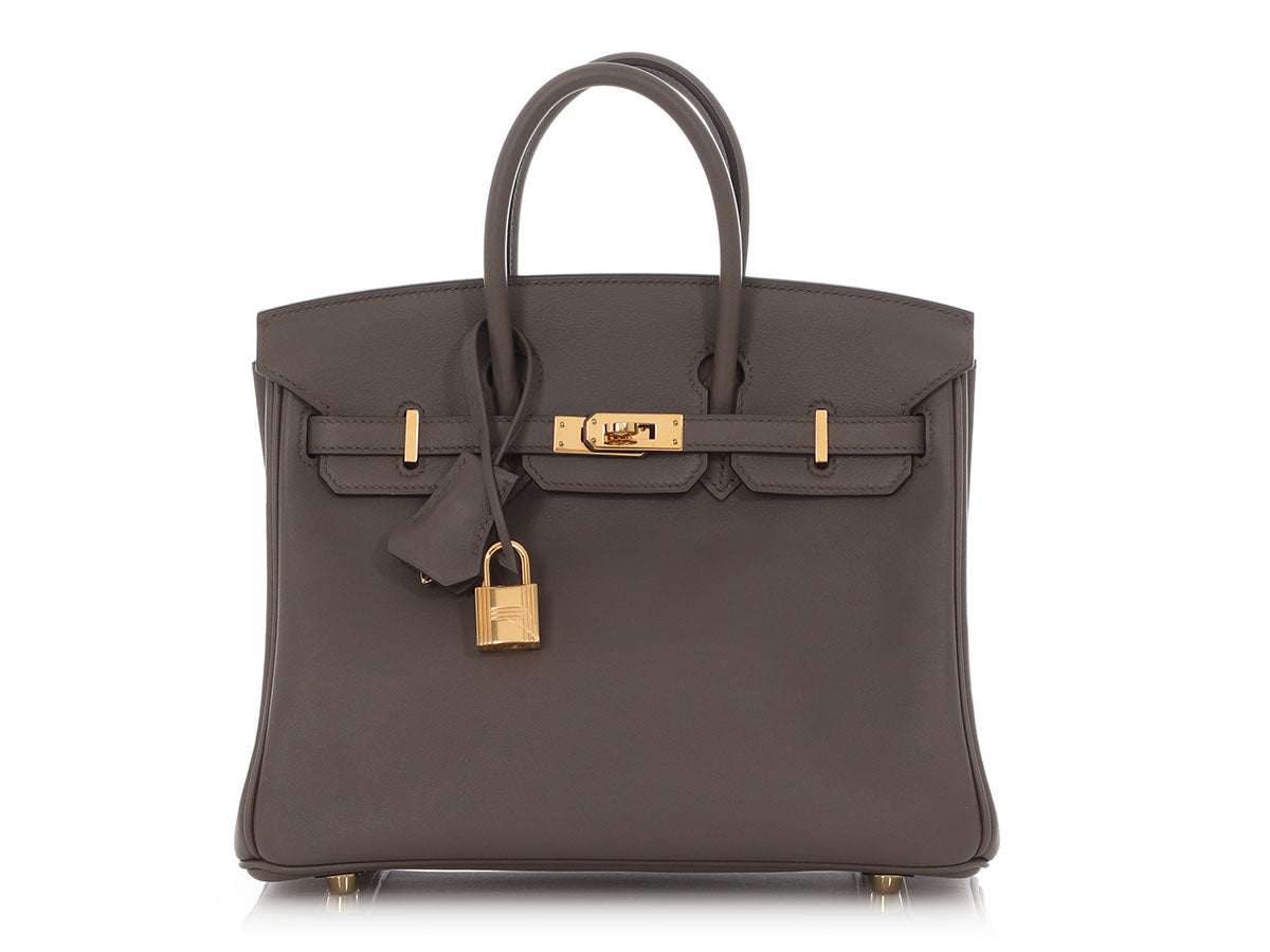 Hermès Etain Swift Birkin 25 – Gold Hardware