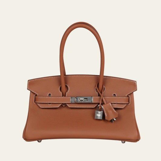 Hermès Gold Shoulder Birkin 29 Evercolor – Palladium Hardware