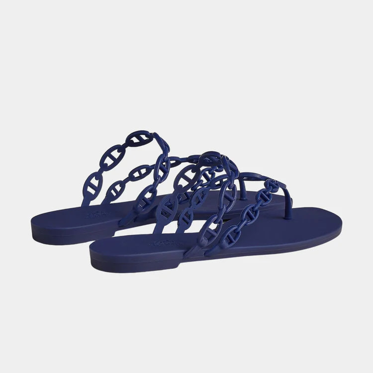 Hermès Island Sandals – Waterproof TPU with Anchor Chain Motif