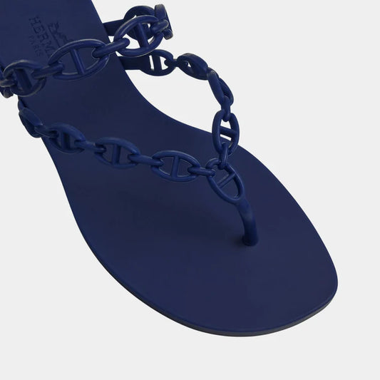 Hermès Island Sandals – Waterproof TPU with Anchor Chain Motif - Zeuskicks