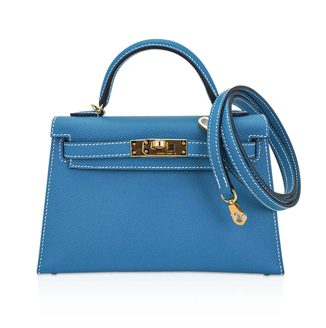 Hermès Mini Kelly 20 Sellier – Blue Jean Epsom Leather with Gold Hardware