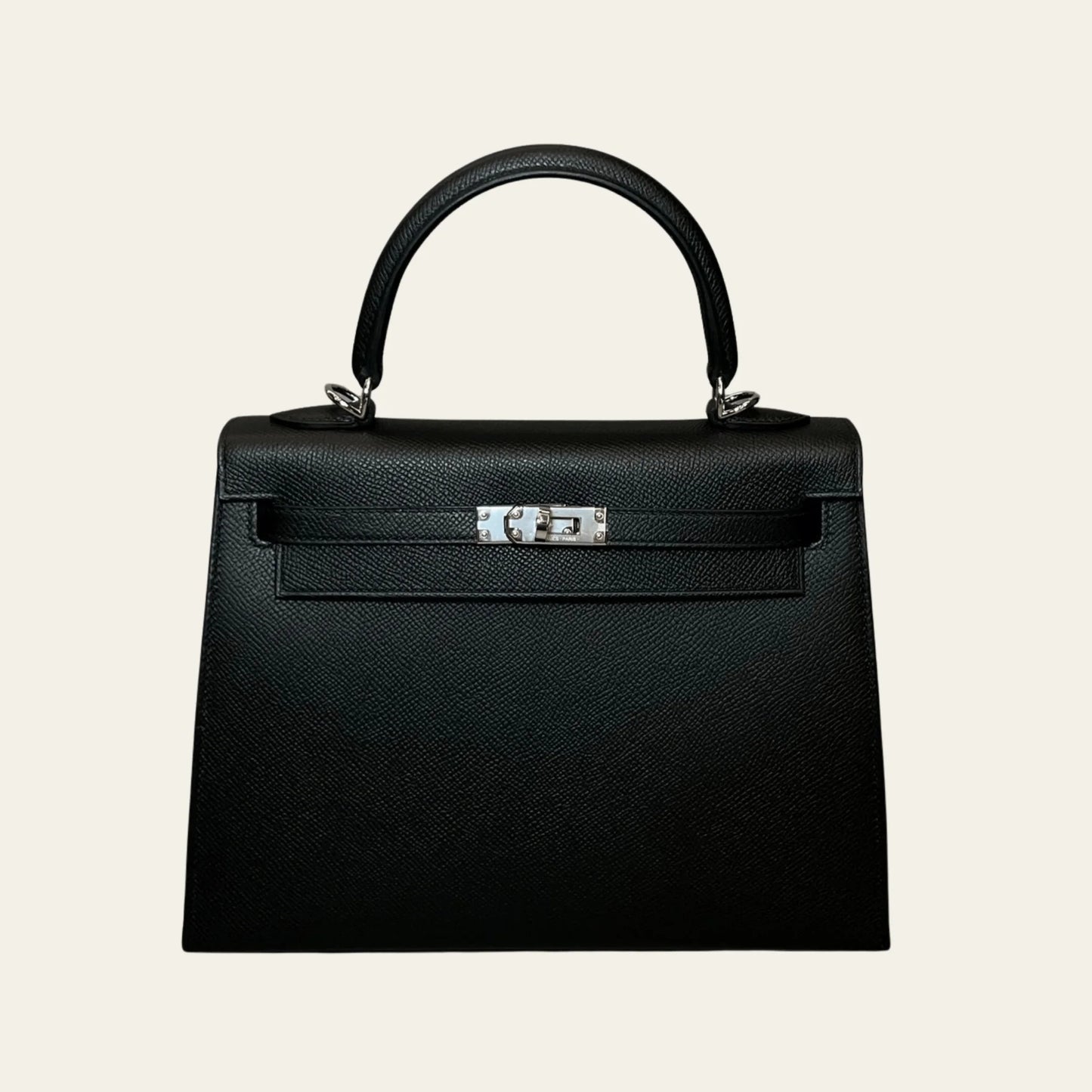 Hermès Kelly Sellier 25 – Noir Epsom with Palladium Hardware