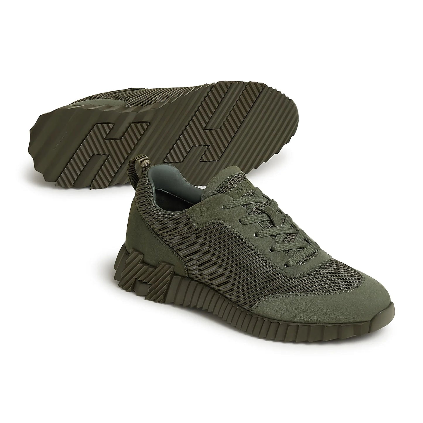 Hermès Bouncing Sneakers – Vert Veronese Technical Mesh & Suede Goatskin Edition