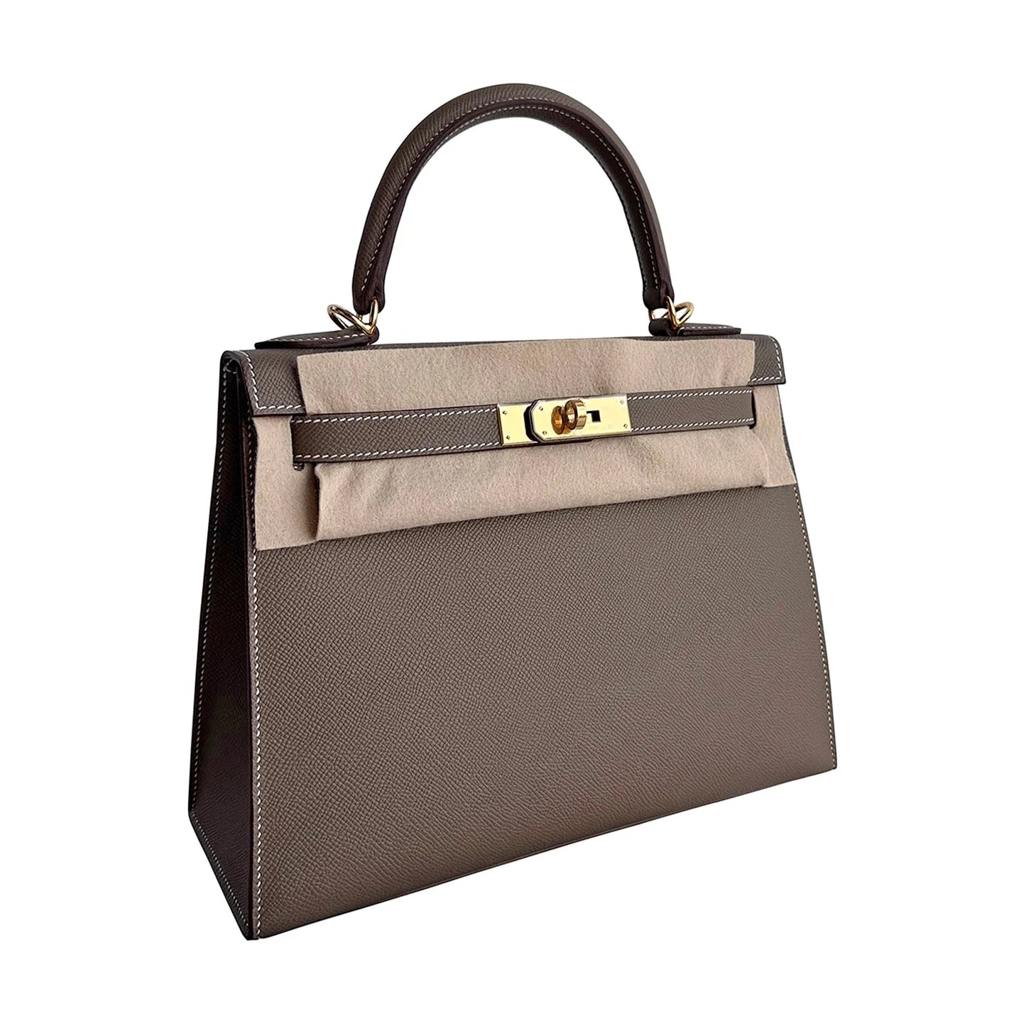 Hermès Kelly 28 Sellier – Etoupe Epsom Leather with Gold Hardware - Zeuskicks