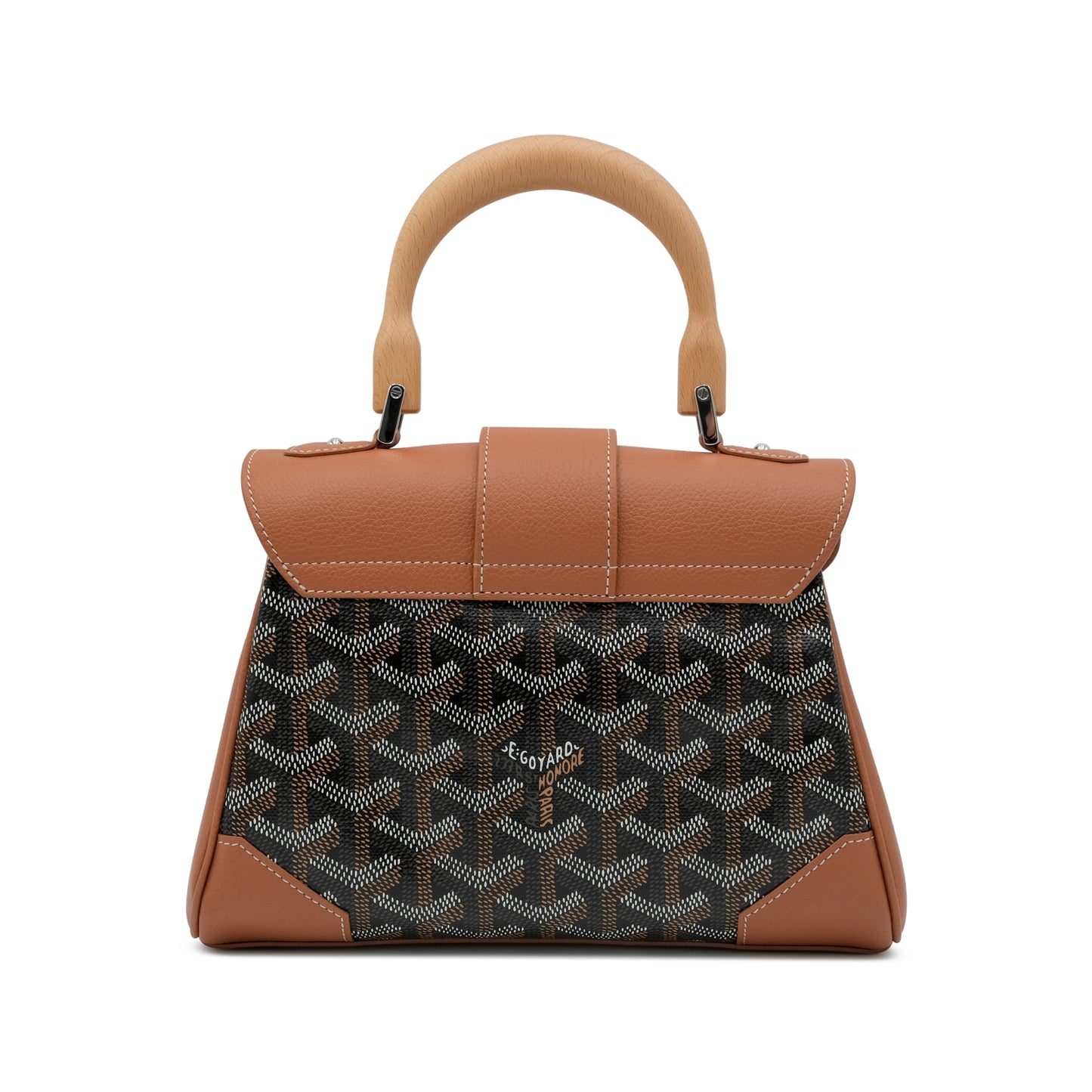 Goyard Saïgon Souple Mini Bag – Black Goyardine Canvas & Tan Chevroches Calfskin