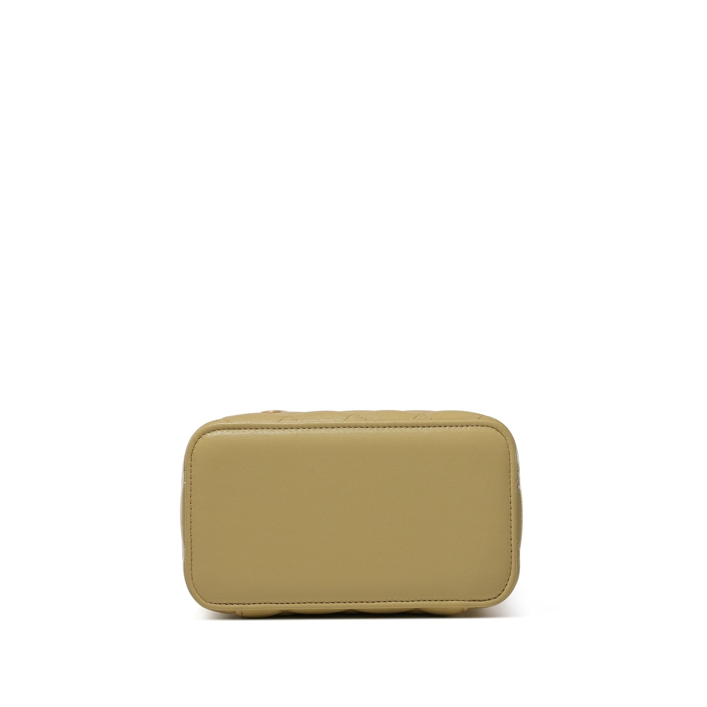 CHANEL Yellow Quilted Lambskin Top Handle Long Vanity Case – Pale Gold Hardware