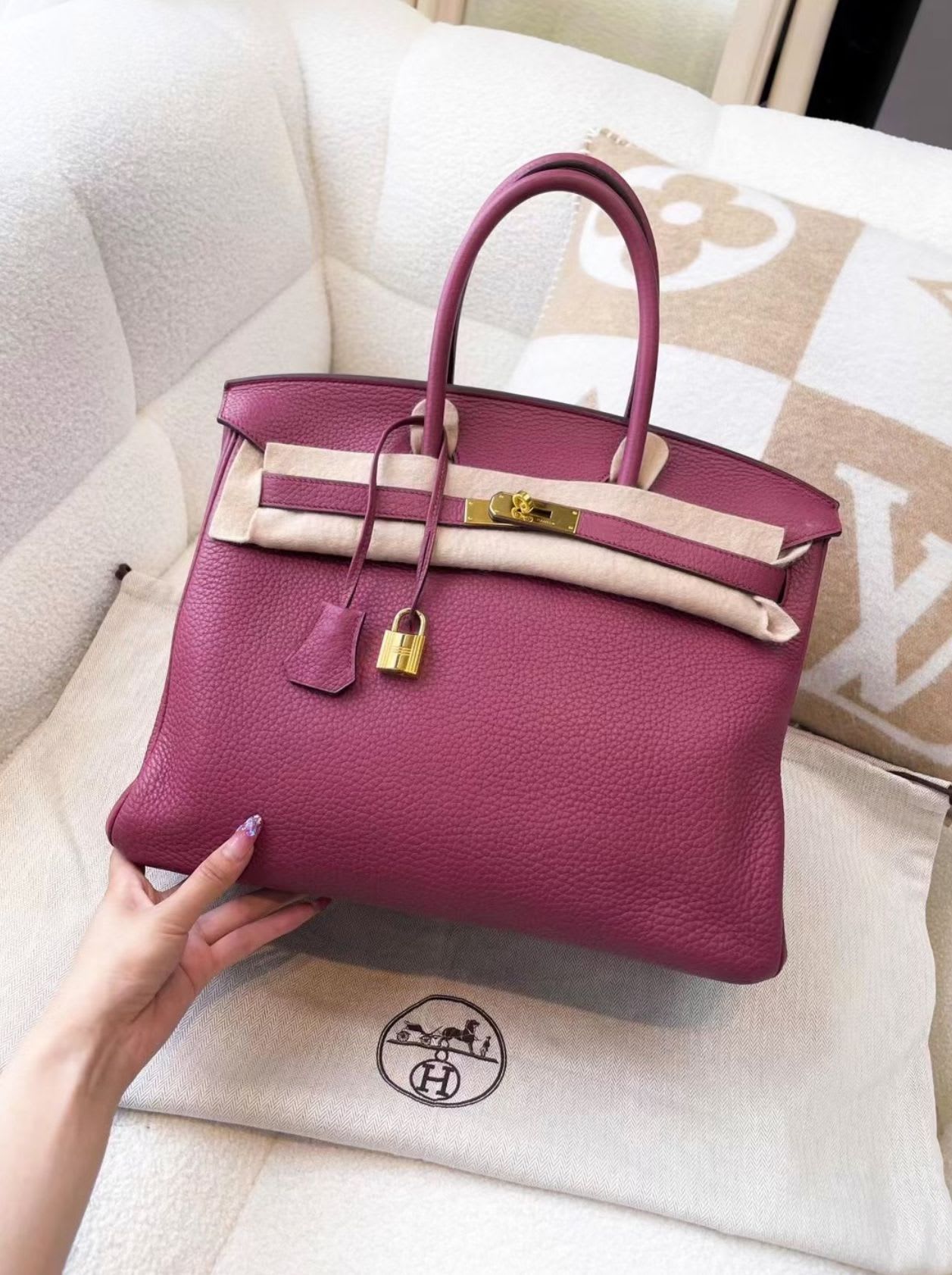 Hermès Birkin 35 – K5 Tosca Purple, Gold Hardware