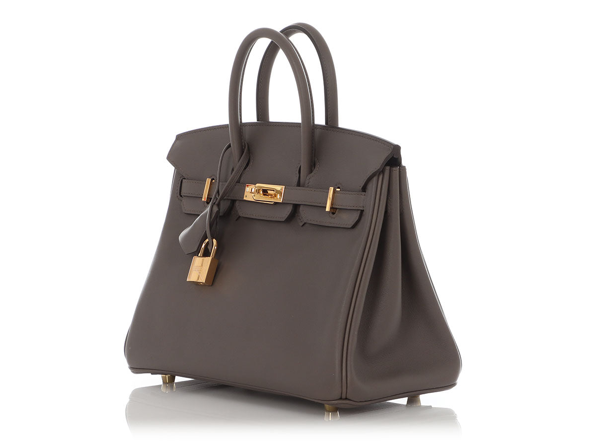 Hermès Etain Swift Birkin 25 – Gold Hardware