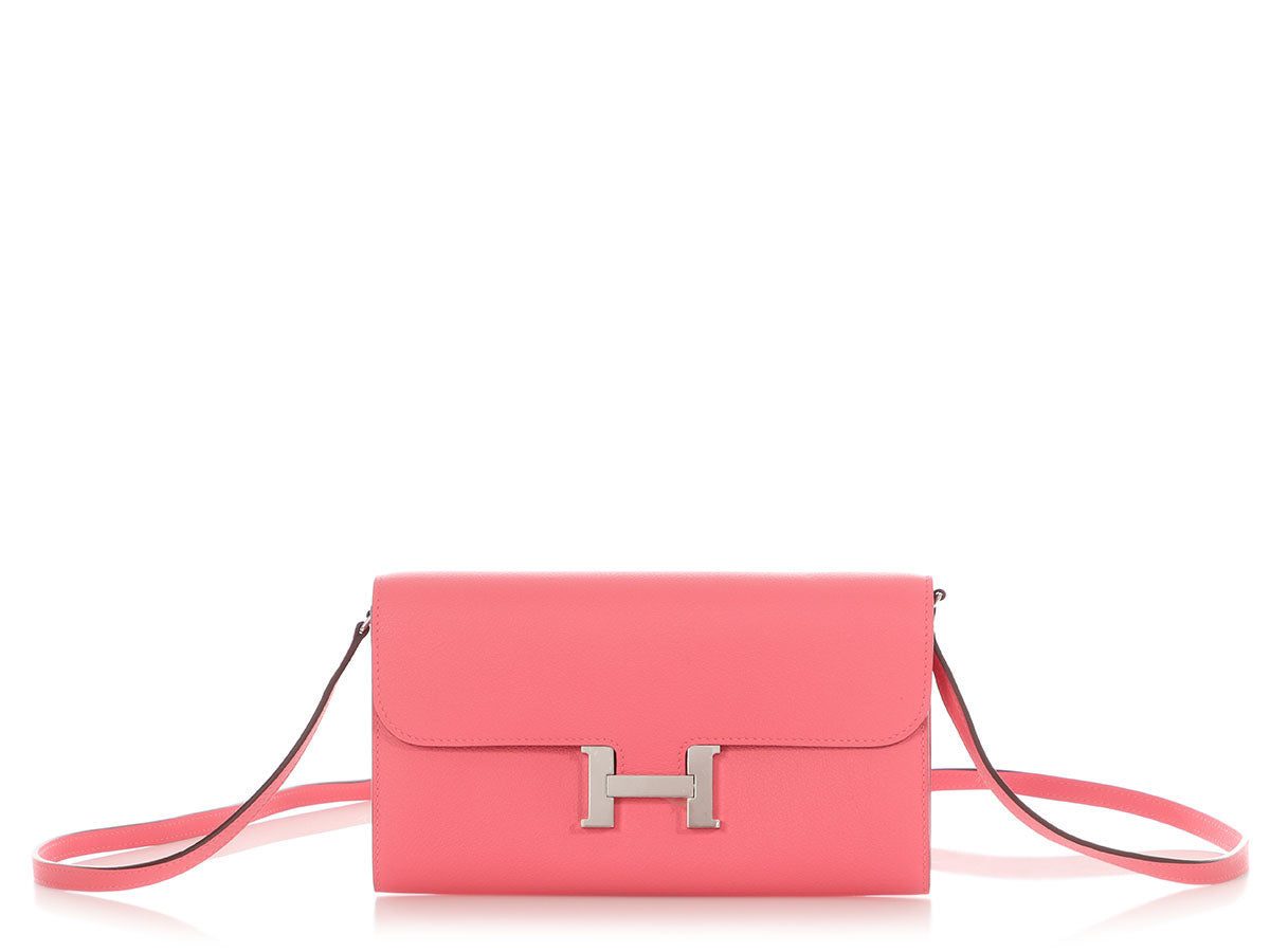 Hermès Constance-To-Go Wallet – Rose Azalee Chèvre Mysore with Palladium Hardware
