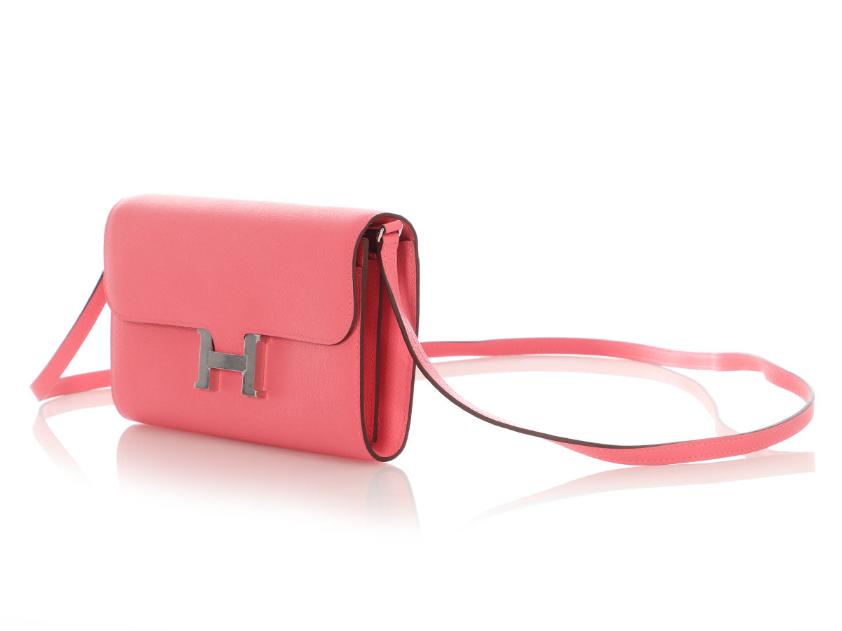 Hermès Constance-To-Go Wallet – Rose Azalee Chèvre Mysore with Palladium Hardware