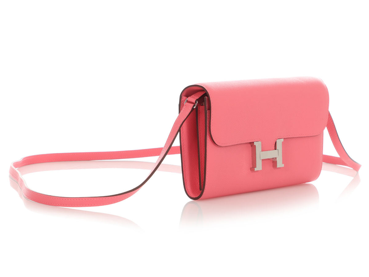 Hermès Constance-To-Go Wallet – Rose Azalee Chèvre Mysore with Palladium Hardware