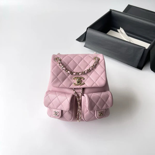 Chanel 23P Mini Backpack – Pink with Gold Hardware