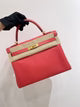 Hermès Kelly 32 Togo Rose Jaipur GHW
