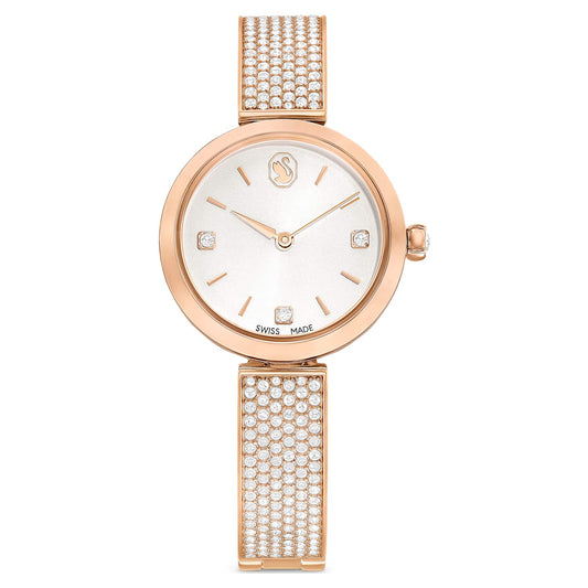 Illumina watch, Swiss Made, Metal bracelet, Rose gold tone, Rose gold-tone finish