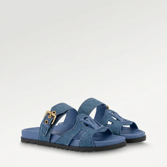 LV Isola Comfort Mule – Blue Denim