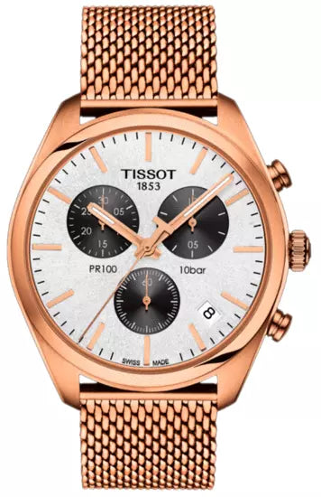 Men’s Tissot PR 100 Chronograph Rose Gold T101.417.33.031.01 Quartz Watch - Zeuskicks