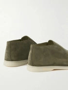 Loro Piana Open Walk Boots – Green Suede Edition