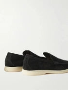 Loro Piana Summer Walk Suede Loafers – Black Edition
