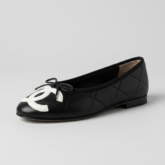 Chanel Cambon Ballerina Flats – Coco Beach 2026 Black Quilted Lambskin - Zeuskicks