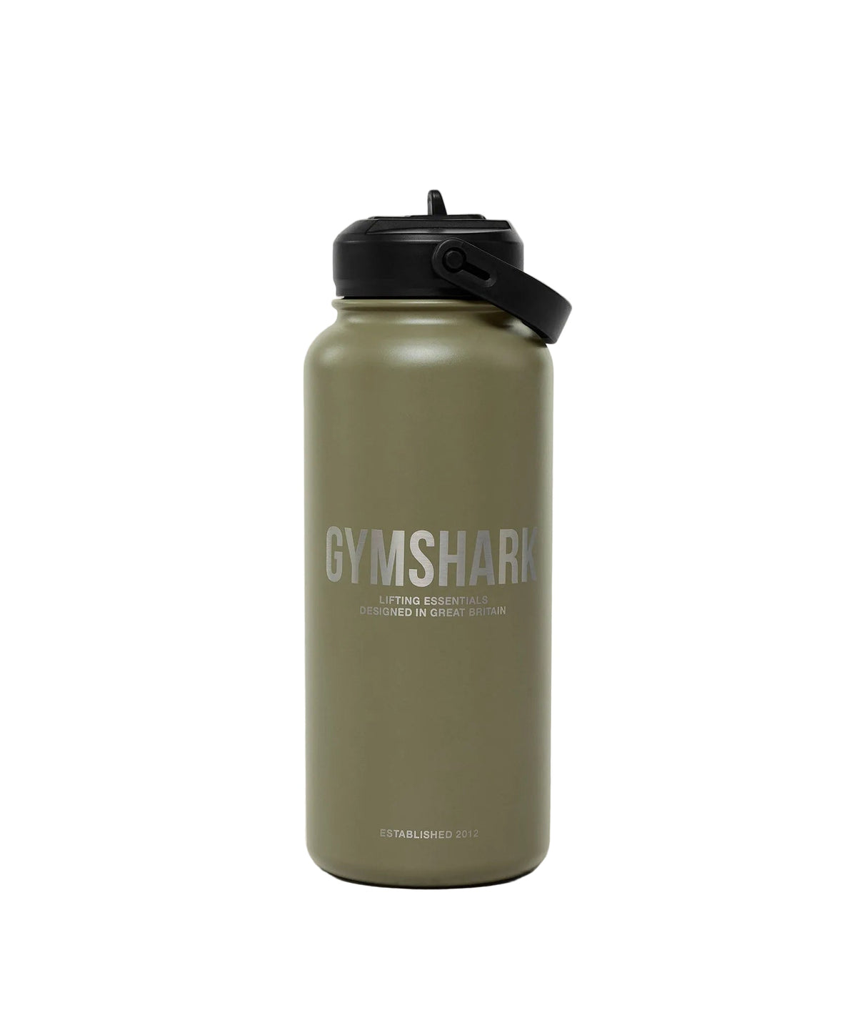GYMSHARK Metal Insulated Straw Bottle 1L GS Grounded Green by GYMSHARK