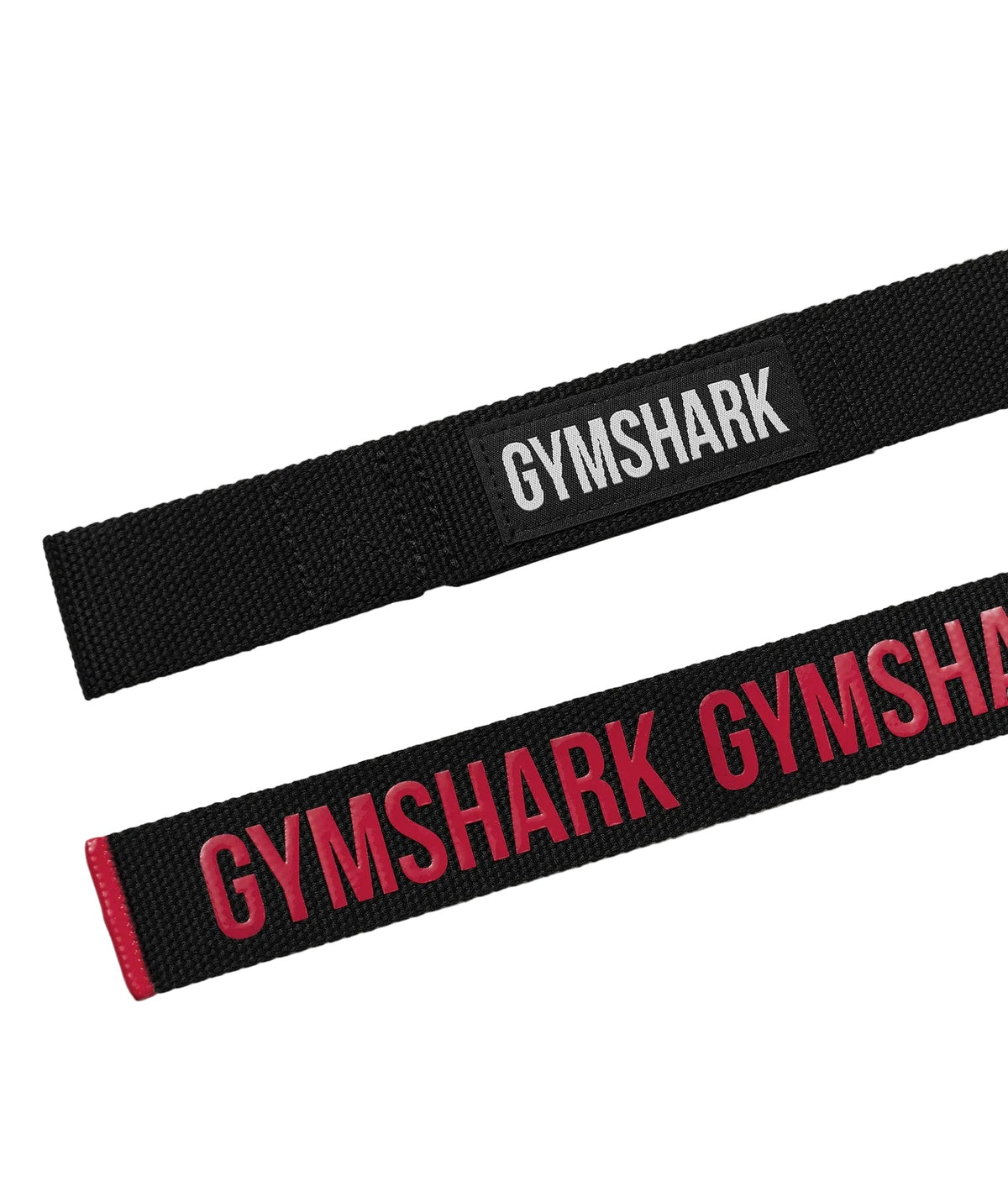 GYMSHARK Silicone Lifting Straps Black Carmine Red by GYMSHARK