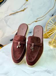 Loro Piana Summer Charms Babouche Walk Loafers – Oxblood Suede & Alligator Edition