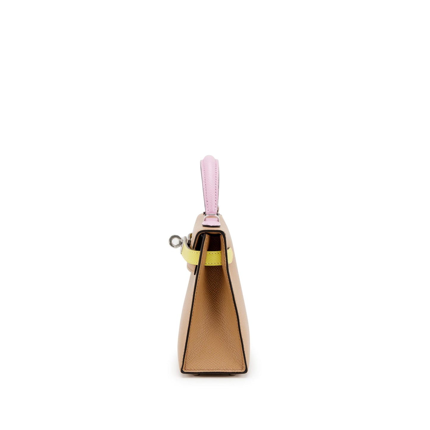 Hermès Mini Kelly 20 Tri-Color – Chai, Mauve Sylvestre & Jaune Naples Epsom with Palladium Hardware