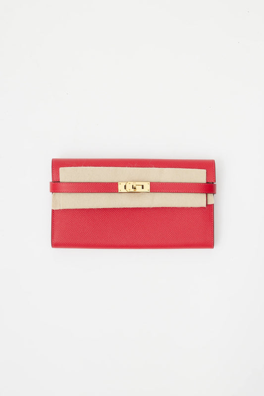Hermès 2016 Rouge Casaque Epsom Kelly Wallet