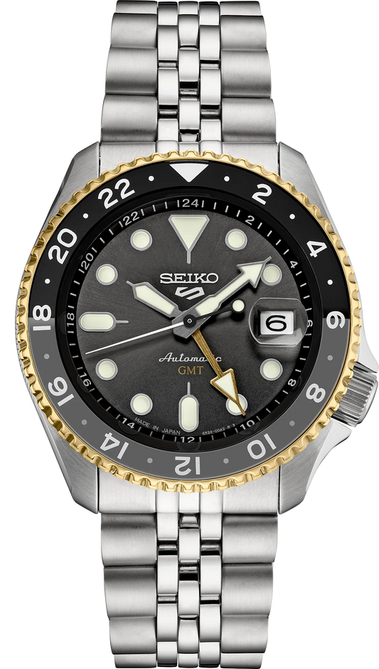 Men’s Seiko 5 Sports SSK021K1 Automatic Watch – Two-Tone SKX GMT U.S. Special Creation - Zeuskicks