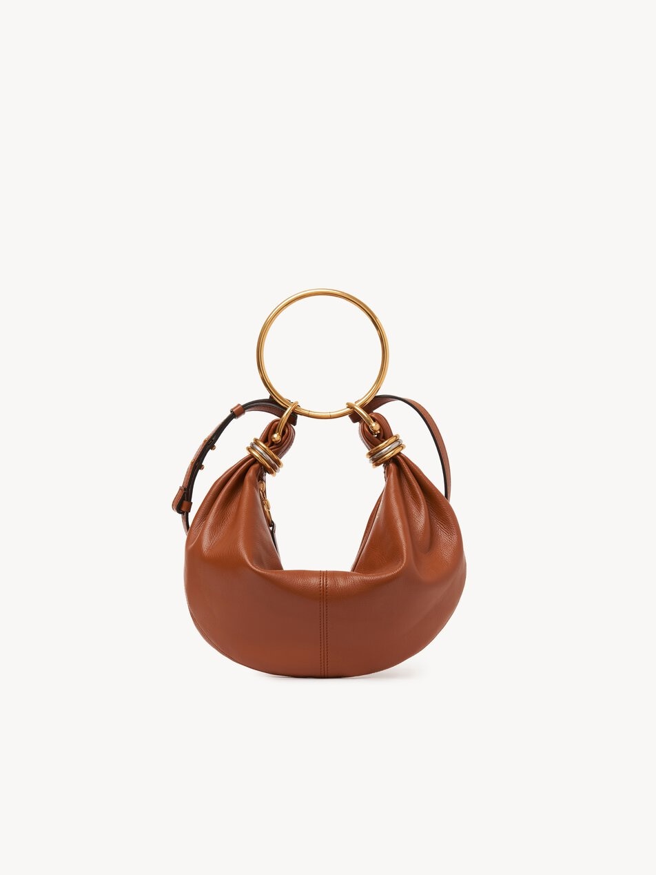 CHLOE Small Bracelet Hobo bag in grained leather Clay Brown by CHLOE
