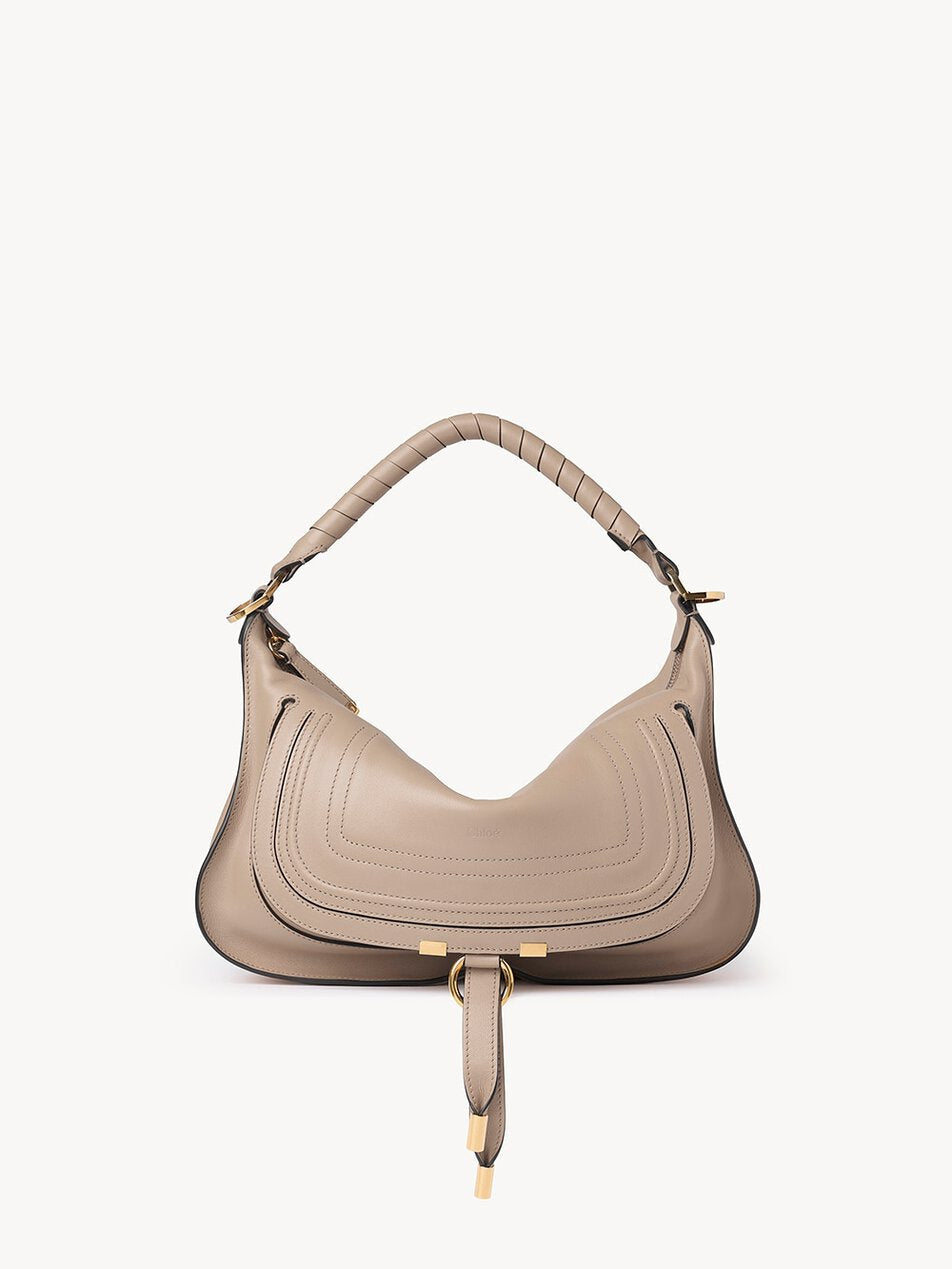 CHLOE Small Marcie shoulder bag in soft leather Woodsmoke by CHLOE