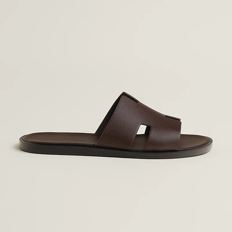 Hermès Izmir Sandal – Black Shiny Grained Calfskin - Zeuskicks
