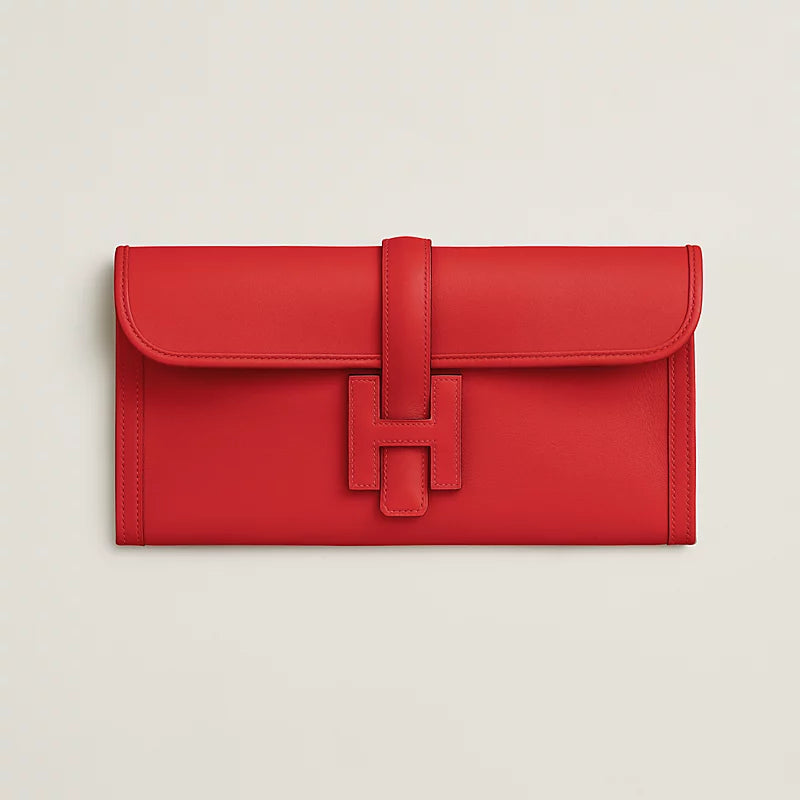 Hermès Jige Elan 29 Clutch – Rouge Tomate Swift Leather - Zeuskicks