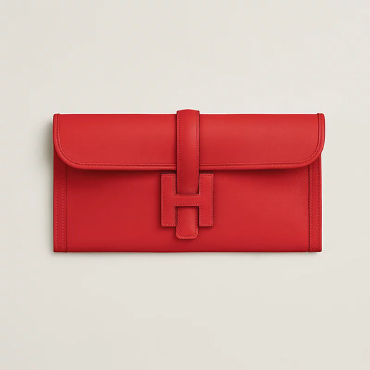 Hermès Jige Elan 29 Clutch – Rouge Tomate Swift Leather - Zeuskicks