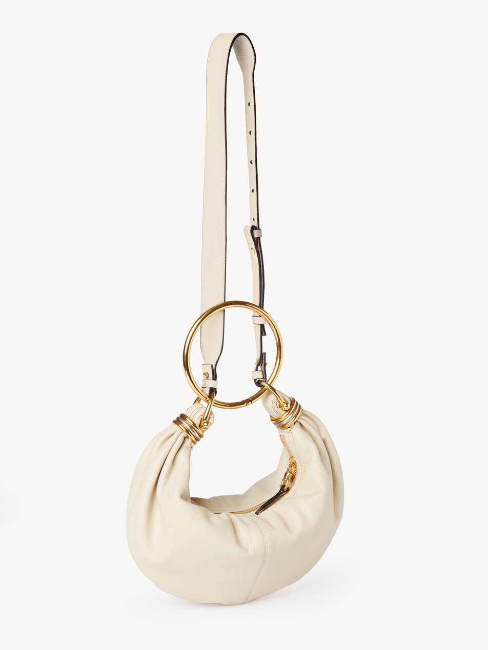 CHLOE Small Bracelet hobo bag in grained leather Vegetal Beige by CHLOE