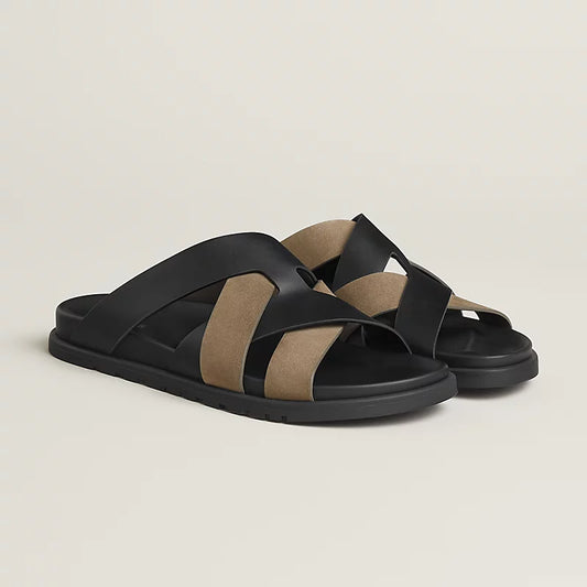 Hermes Kazimir Sandals – Calfskin & Suede Goatskin - Zeuskicks